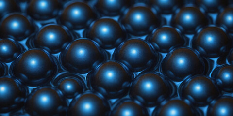 Canvas Print - abstract blue spheres