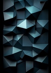 Wall Mural - Abstract geometric shapes in dark tones creating a textured pattern.