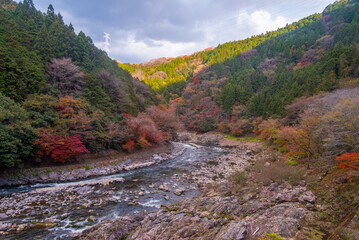 Arashiyama is a district on the western outskirts of Kyoto, Japan. It also refers to the mountain across the oei River, which forms a backdrop to the district. Arashiyama is a nationally designated Hi