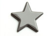 © Robert - Grey star isolated on white background.