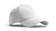 © julio - A simple white baseball cap with a curved brim.