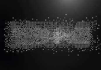 Wall Mural - Abstract pattern of scattered dots on a black background.