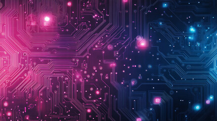 Poster - Abstract illustration of an electronics circuit board featuring a high-tech circuit pattern. Vector design of a computer chip, emphasizing advanced technology and digital complexity.