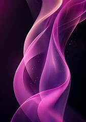 Wall Mural - Abstract waves in purple hues create a serene and dynamic composition.