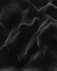 Wall Mural - Abstract background with wavy lines in black and white creating a textured surface.
