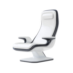 Wall Mural - Modern ergonomic white lounge chair with sleek design and comfort