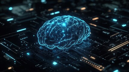 Poster - Digital Brain on Circuit Board