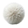 White fluffy ball isolated on transparent background