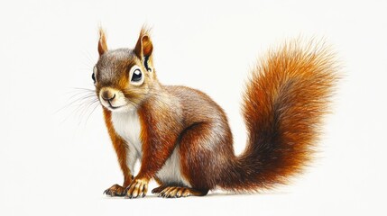 Poster - Red Squirrel Illustration.