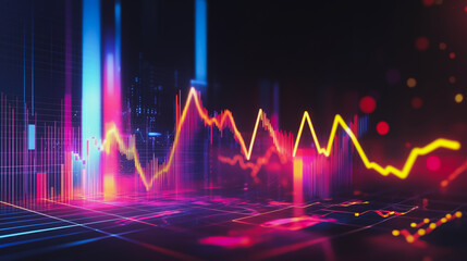 charts and graphs with statistics to innovative analyze business potential and forecast future development of companies growth.