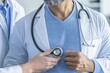 © Siripong - A medical professional examines a patient using a stethoscope in a clinical setting, highlighting care and attention.