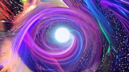 Poster - Cosmic Vortex of Light and Color 