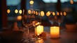 © ckybe - The softly glowing candle-lit table sets a cozy mood, perfect for romantic dinners and close-knit gatherings.