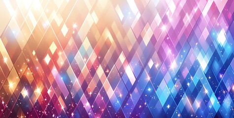 Wall Mural - Abstract geometric background with vibrant colors and glowing highlights. Perfect for digital art, website design, and more.