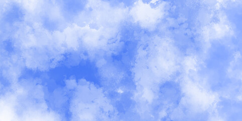 Aufkleber - Blue watercolor background, and painted watercolor. vector .modern and fresh watercolor clouds sky background. sunny sky blue light watercolor aquarelle painting brush effect card with space.	