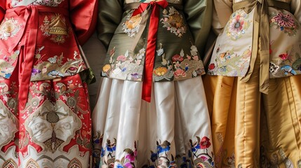 Wall Mural - Traditional korean hanbok 