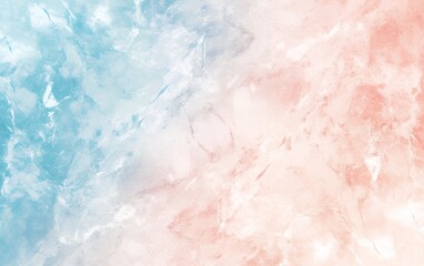 Wall Mural - abstract marble background with a soft blue and pink gradient. the swirls of color are reminiscent o