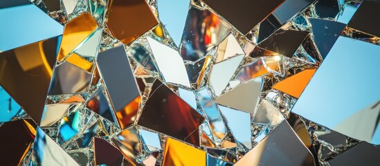 Abstract Mosaic of Mirrored Fragments