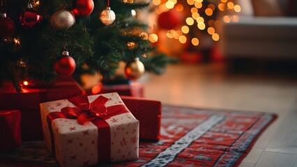 gifts under Christmas tree 