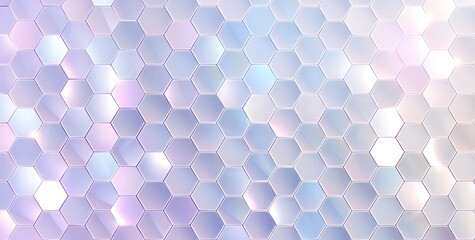 Wall Mural - abstract geometric background with iridescent hexagonal shapes.
