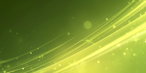 Wall Mural - Abstract green background with glowing lines and bokeh.  A vibrant and energetic design.
