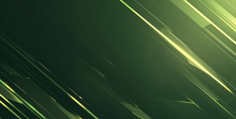 Wall Mural - Abstract green and yellow geometric background with diagonal lines.