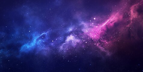 Wall Mural - a stunning view of a nebula with shades of blue and pink. the nebula is filled with stars and cosmic
