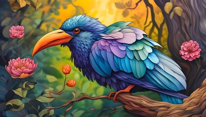 Wall Mural - Whimsical Animal Coloring Adventure for Creative Minds