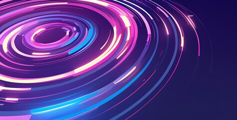 Wall Mural - abstract background with colorful neon glowing circles. a vibrant and energetic design.