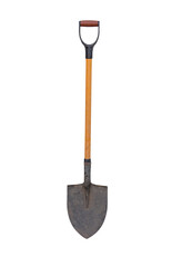 Wall Mural - used shovel isolated on transparent background