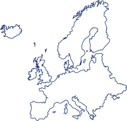 European map in various design