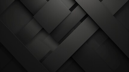 Wall Mural - abstract black and white geometric pattern with overlapping stripes creating a unique visual texture