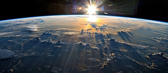 Sticker - Sunrise from Space: A Breathtaking View of Earth