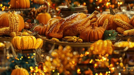 Canvas Print - A table topped with lots of different types of food