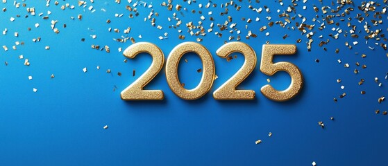 blue new year background 2025