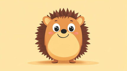 Sticker - A vibrant hedgehog cartoon with playful textures and bold colors, perfect for kids illustrations or fun designs.