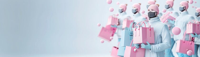 Poster - Loyalty programs, customer retention strategies, 3D illustration, brand loyalty concept, copy space,