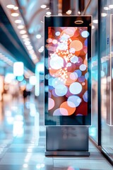 Poster - Digital signage, interactive marketing displays, 3D illustration, modern retail concept, copy space,