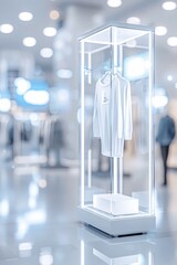 Poster - Digital signage, interactive marketing displays, 3D illustration, modern retail concept, copy space,