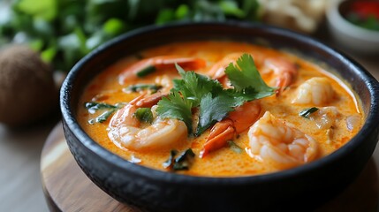 Spicy Tom Yum Soup with Shrimp