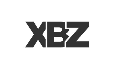 Poster - XBZ logo design template with strong and modern bold text. Initial based vector logotype featuring simple and minimal typography. Trendy company identity.