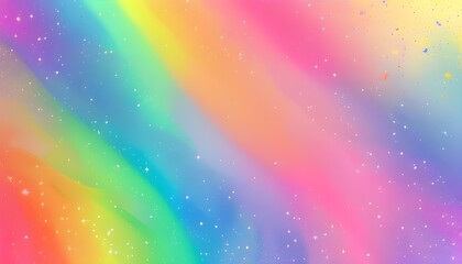 Dreamy Pastel Rainbow Spectrum with Glimmering Texture and Vibrant Glitter Accents