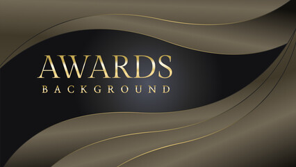 Wall Mural - Black gold royal awards graphics background lines sparkle elegant shine modern glitter template luxury premium corporate abstract design.
