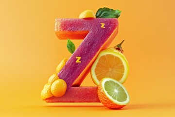 Poster - The image is a creative and colorful representation of the letter Z