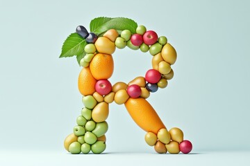 Wall Mural - The image is a creative and colorful representation of the letter R