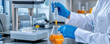 © Enjoy - A technician performing stress test on new product in laboratory setting, using precise equipment to analyze liquid samples. atmosphere is focused and professional