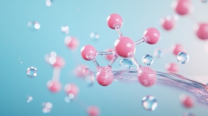 Canvas Print - A close up shot of a molecule, showcasing the atomic bonds that connect its individual atoms.