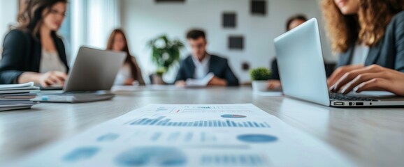 Poster - Business Meeting with Data Analysis