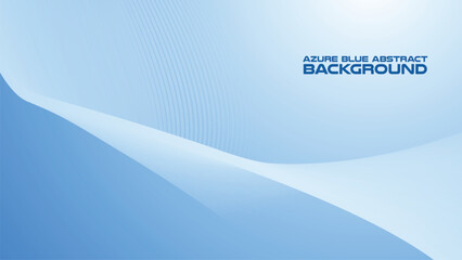Wall Mural - Azure Blue abstract background with curve line for backdrop or presentation