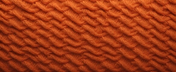 Poster - orange color knit pattern texture background